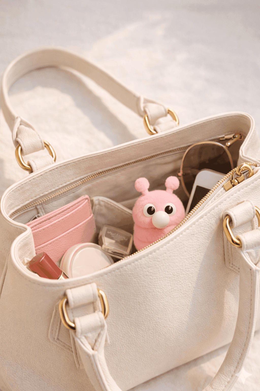 What’s in my bag? A phone, a lipstick, a wallet… and Calmie.A few essentials and a little companion for everyday moments.